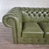 Chesterfield Sofa Couch Leder Olive 2,00 m – Bild 6