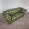 Chesterfield Sofa Couch Leder Olive 2,00 m – Bild 3