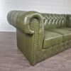 Chesterfield Sofa Couch Leder Olive 2,00 m – Bild 5