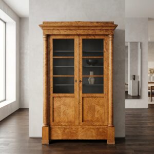 Vitrine Bücherschrank Biedermeier 1810 Birkenholz
