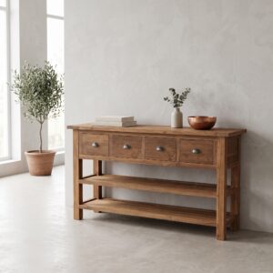 Wandtisch Sideboard Teakholz 1,40 m