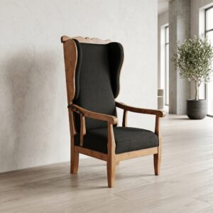 Ohrenbackensessel Sessel Empire 1820 Massivholz