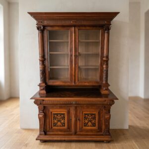 Buffetschrank Vitrine Gründerzeit 1870 Nussbaum
