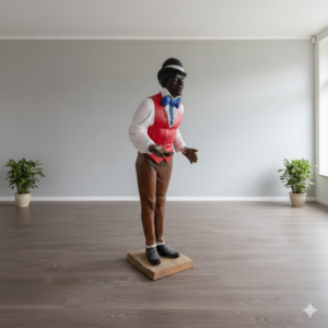 Skulptur Dekoration Butler Antik 1,87 m