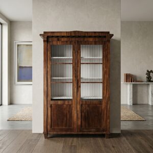 Vitrine Geschirrschrank Biedermeier 1820 Mahagoni
