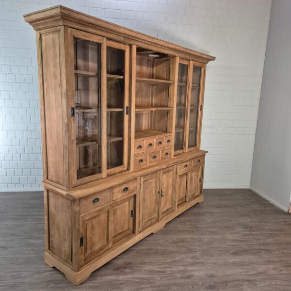 Vitrine Bücherschrank Teakholz 2,50 m