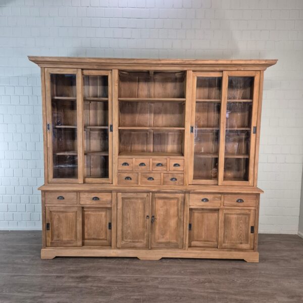 Vitrine Bücherschrank Teakholz 2,50 m – Bild 2