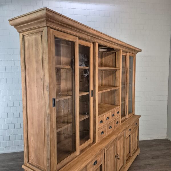 Vitrine Bücherschrank Teakholz 2,50 m – Bild 4