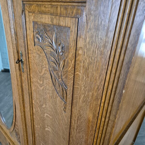 Schrank Kleiderschrank Jugendstil 1910 Eiche – Bild 11