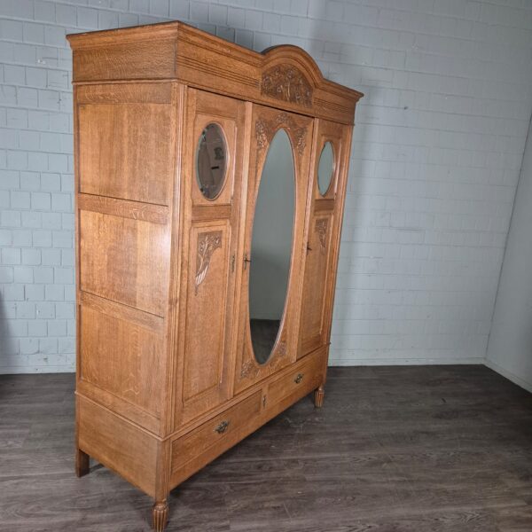 Schrank Kleiderschrank Jugendstil 1910 Eiche