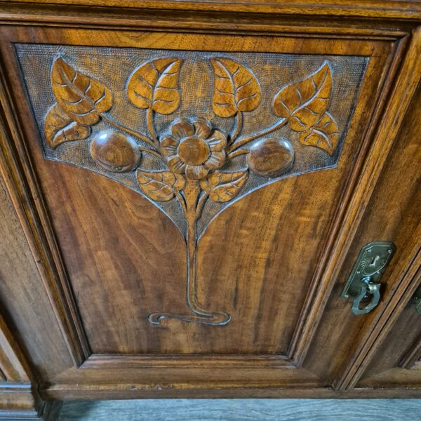 Buffetschrank Schrank Jugendstil 1900 Nussbaum – Bild 9