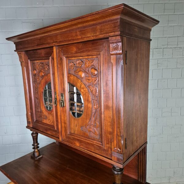 Buffetschrank Schrank Jugendstil 1900 Nussbaum – Bild 13