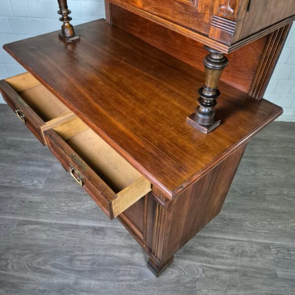 Buffetschrank Schrank Jugendstil 1900 Nussbaum – Bild 25