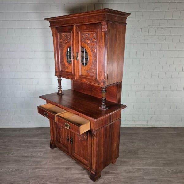 Buffetschrank Schrank Jugendstil 1900 Nussbaum – Bild 24