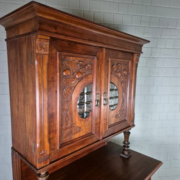 Buffetschrank Schrank Jugendstil 1900 Nussbaum – Bild 3