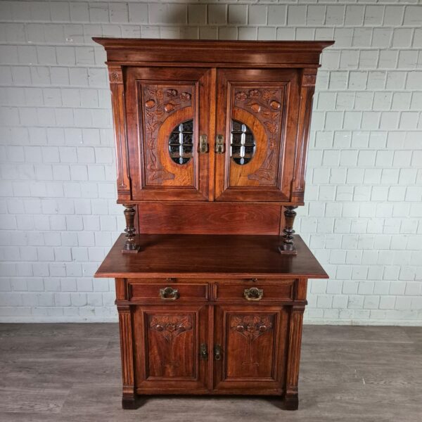 Buffetschrank Schrank Jugendstil 1900 Nussbaum – Bild 2