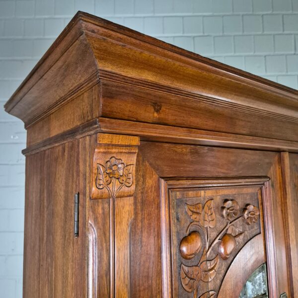 Buffetschrank Schrank Jugendstil 1900 Nussbaum – Bild 4