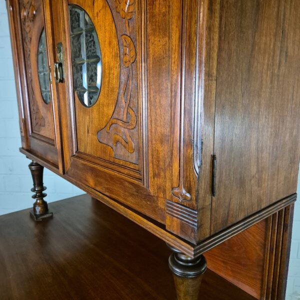 Buffetschrank Schrank Jugendstil 1900 Nussbaum – Bild 12