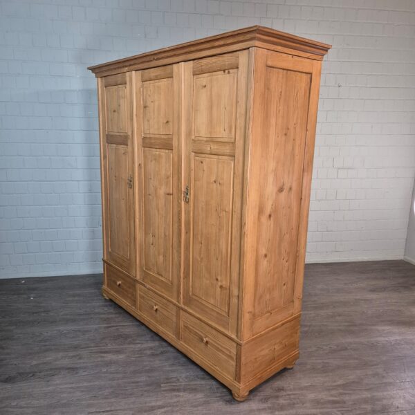 Schrank Kleiderschrank Jugendstil 1900 Kiefer – Bild 3