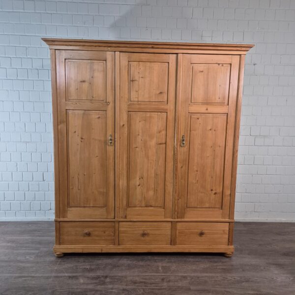 Schrank Kleiderschrank Jugendstil 1900 Kiefer – Bild 2