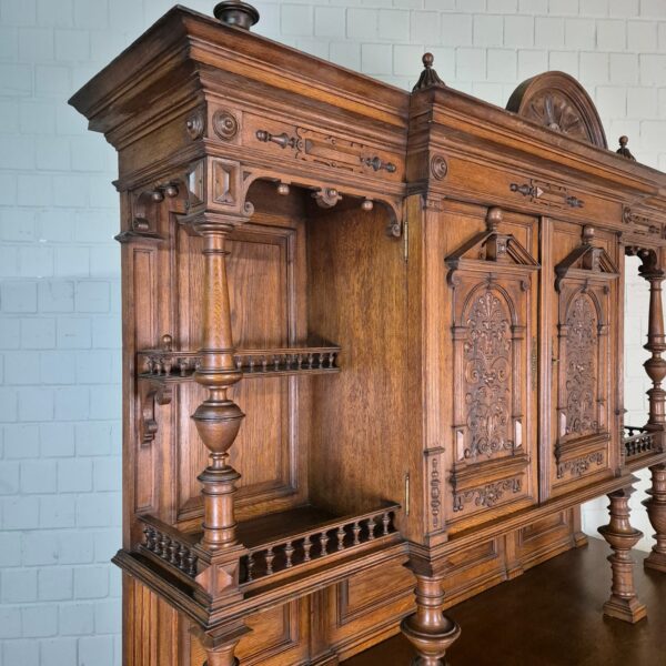 Buffetschrank Schrank Gründerzeit 1880 Eiche – Bild 6