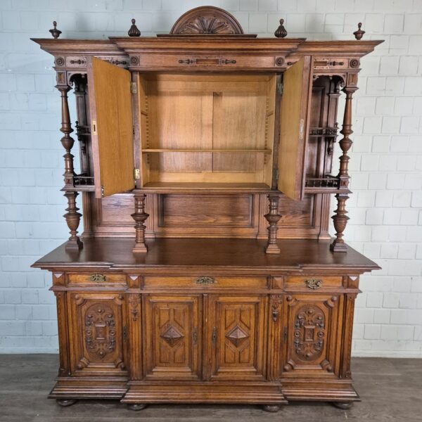 Buffetschrank Schrank Gründerzeit 1880 Eiche – Bild 21