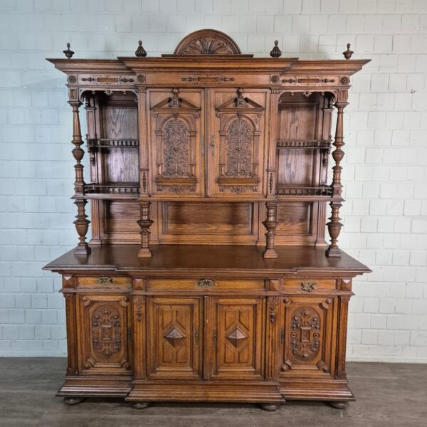 Buffetschrank Schrank Gründerzeit 1880 Eiche – Bild 2