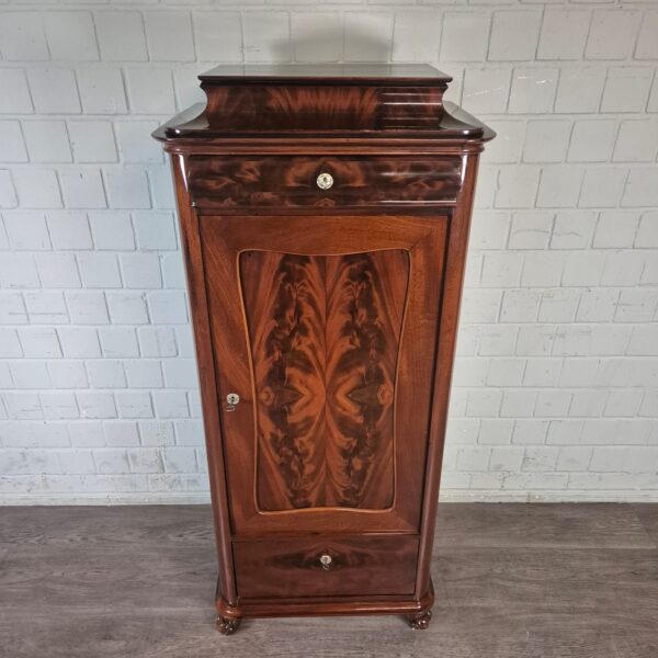 Silberschrank Schrank Biedermeier 1850 Mahagoni – Bild 3