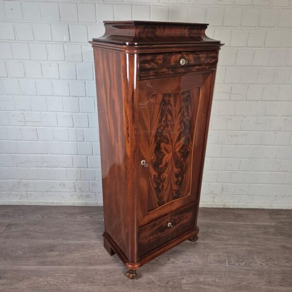 Silberschrank Schrank Biedermeier 1850 Mahagoni