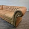 Chesterfield Sofa Couch Leder Camel 2,45 m – Bild 6