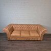 Chesterfield Sofa Couch Leder Camel 2,45 m – Bild 2