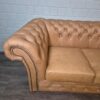 Chesterfield Sofa Couch Leder Camel 2,45 m – Bild 4