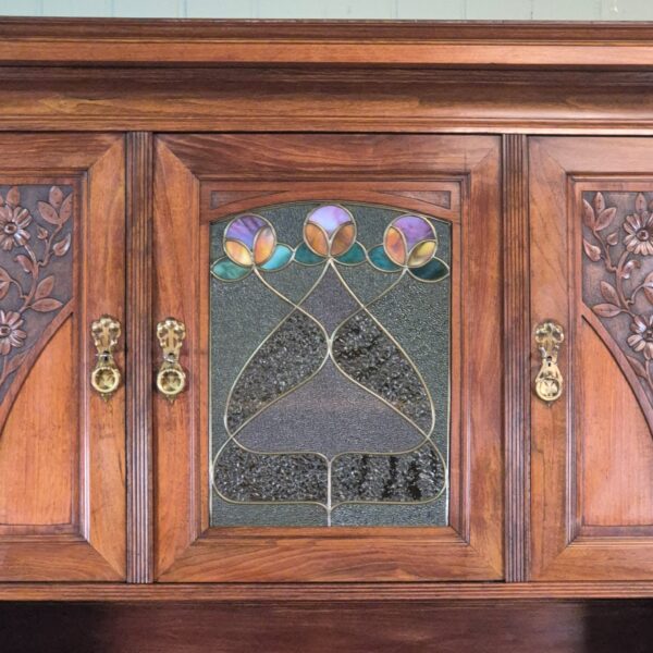 Buffetschrank Schrank Jugendstil 1900 Nussbaum – Bild 8