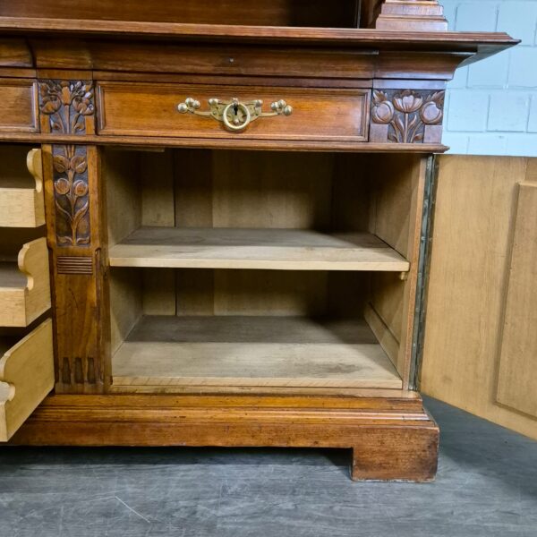 Buffetschrank Schrank Jugendstil 1900 Nussbaum – Bild 29