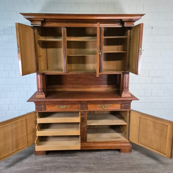 Buffetschrank Schrank Jugendstil 1900 Nussbaum – Bild 19