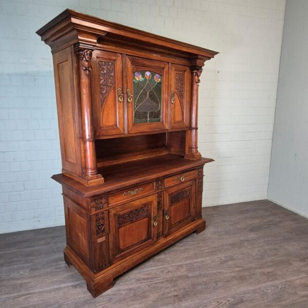 Buffetschrank Schrank Jugendstil 1900 Nussbaum