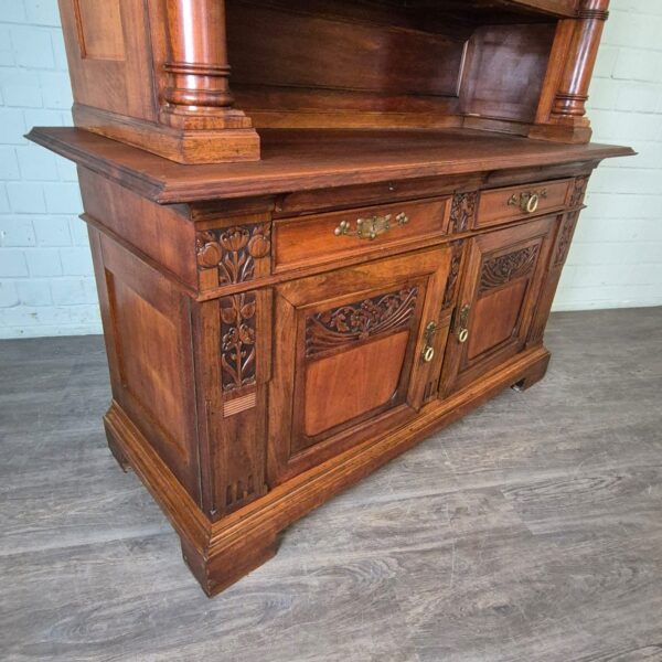 Buffetschrank Schrank Jugendstil 1900 Nussbaum – Bild 18