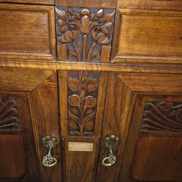 Buffetschrank Schrank Jugendstil 1900 Nussbaum – Bild 16