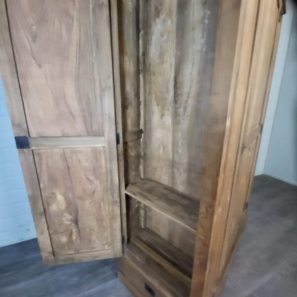 Schrank Kleiderschrank Teakholz 1,35 m – Bild 11