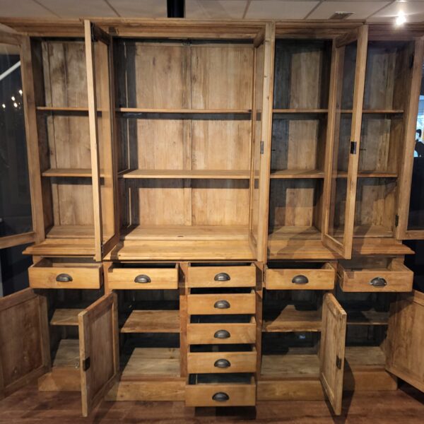 Vitrine Bücherschrank Teakholz 2,40 m – Bild 8