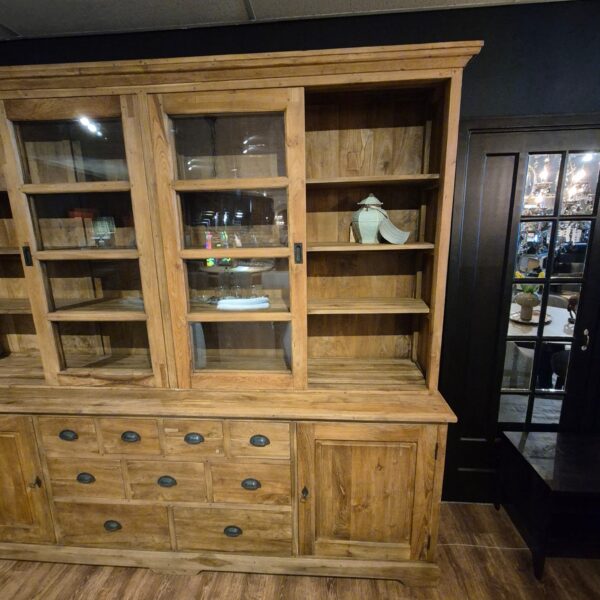 Vitrine Bücherschrank Teakholz 2,32 m – Bild 9