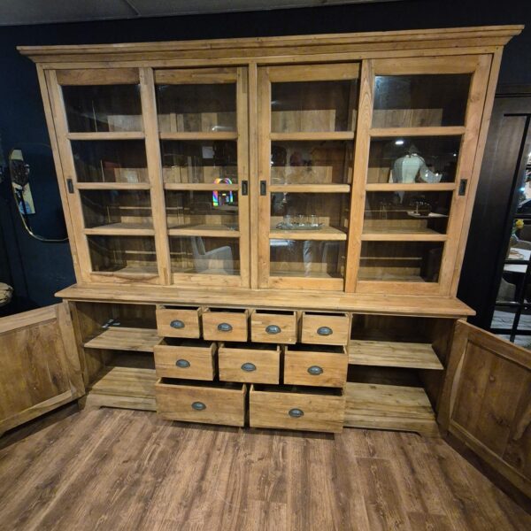 Vitrine Bücherschrank Teakholz 2,32 m – Bild 14