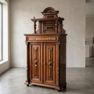 Vertiko mit Aufsatz Gründerzeit 1880 Nussbaum