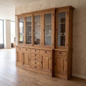 Vitrine Bücherschrank Teakholz 2,40 m