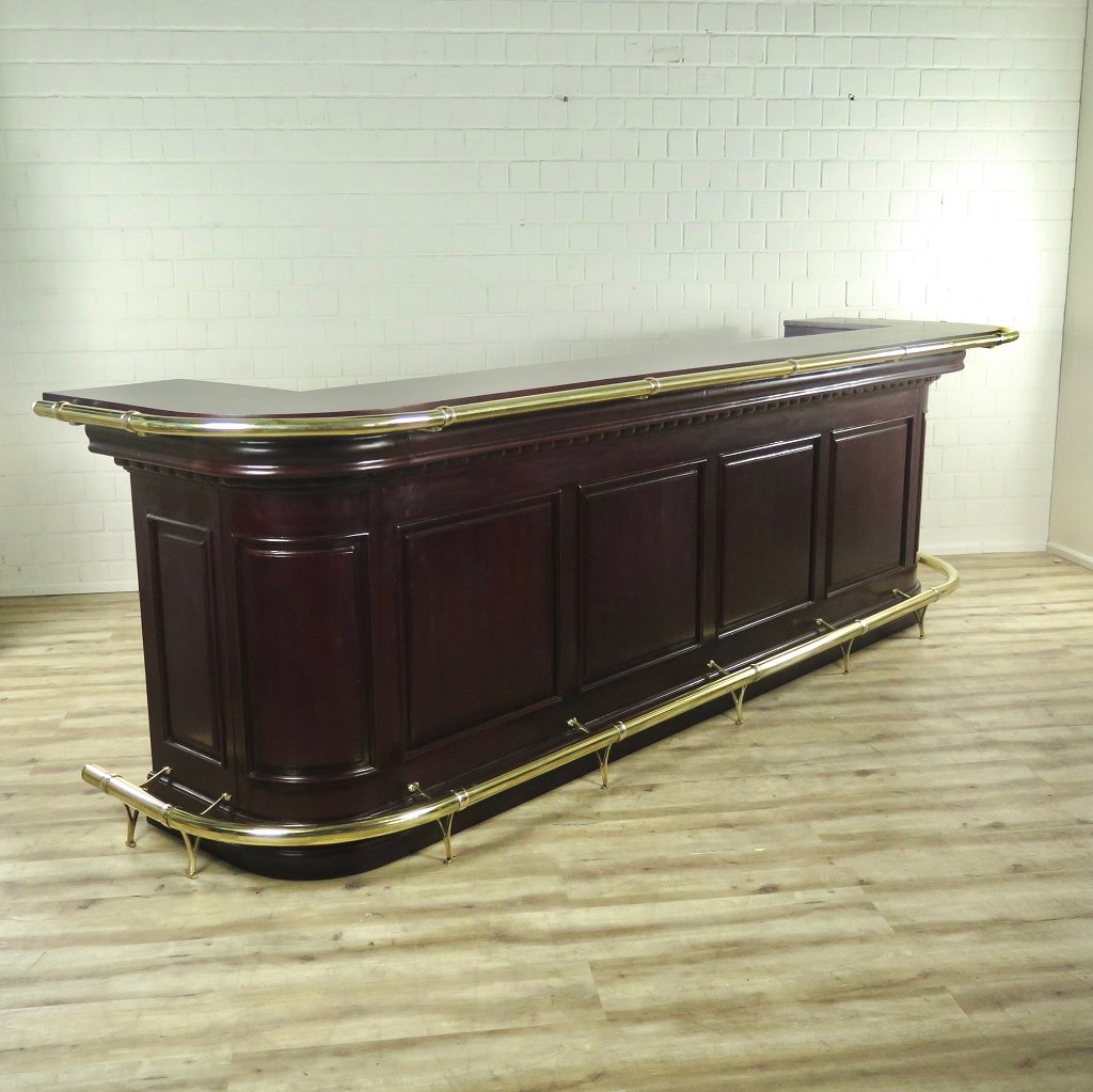 Englische Bar Theke Tresen Mahagoni 4,00 m – Bild 4