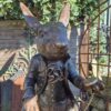 Skulptur Dekoration Kaninchen aus Alice im Wunderland Bronze 1,55 m – Bild 2