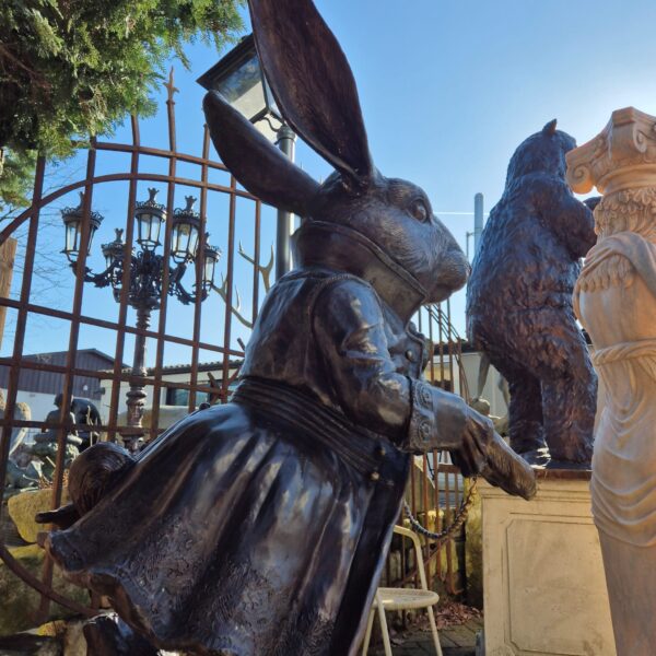 Skulptur Dekoration Kaninchen aus Alice im Wunderland Bronze 1,55 m – Bild 20