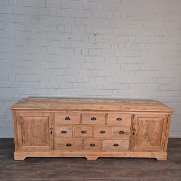 Sideboard Anrichte Teakholz 2,57 m – Bild 2