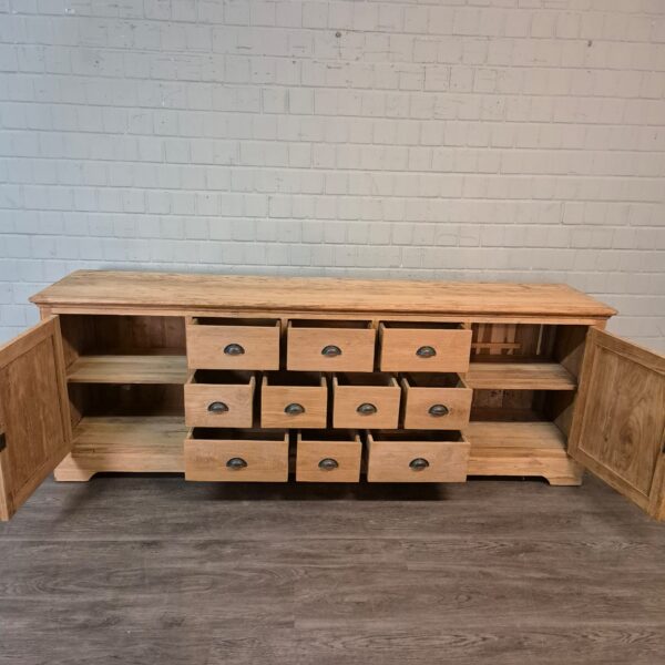 Sideboard Anrichte Teakholz 2,57 m – Bild 10