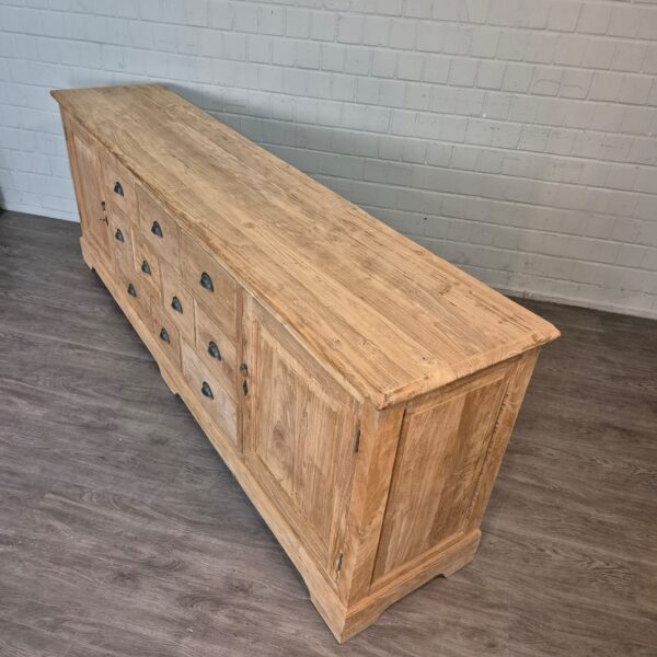 Sideboard Anrichte Teakholz 2,57 m – Bild 4